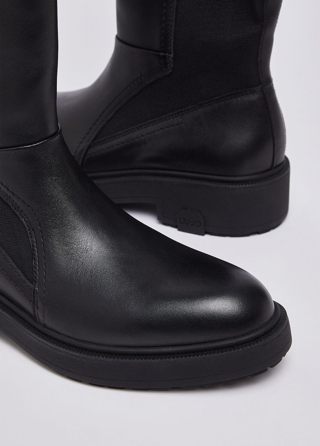 Hohe Stiefel aus Leder Schwarz Liu Jo - large image number 6