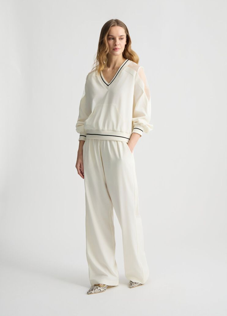 V-neck sweatshirt white Liu Jo - medium V-neck sweatshirt white Liu Jo - medium