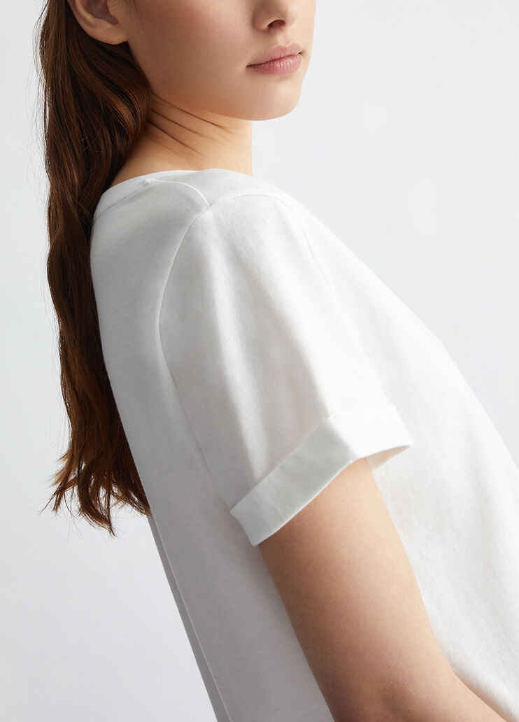 T-shirt with rhinestones white Liu Jo - large image number 2 T-shirt with rhinestones white Liu Jo - large image number 2