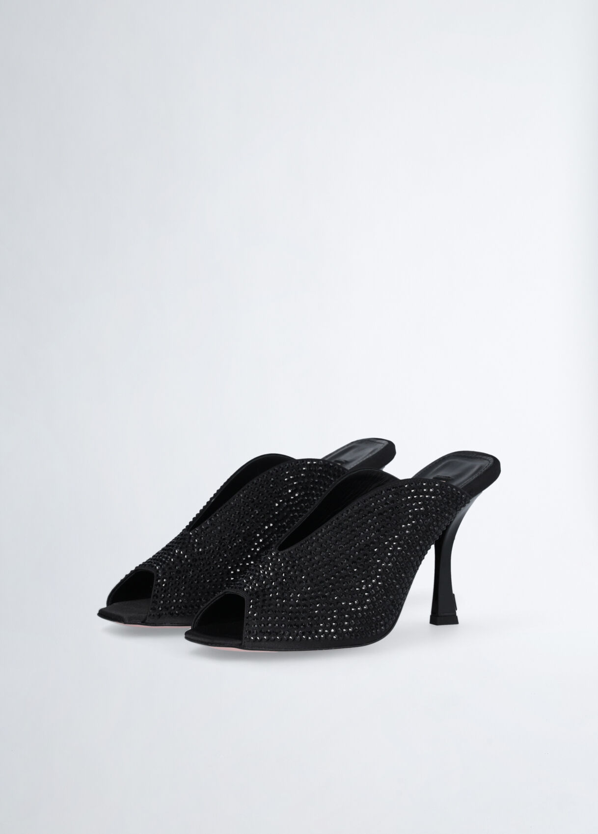 Full rhinestone mules