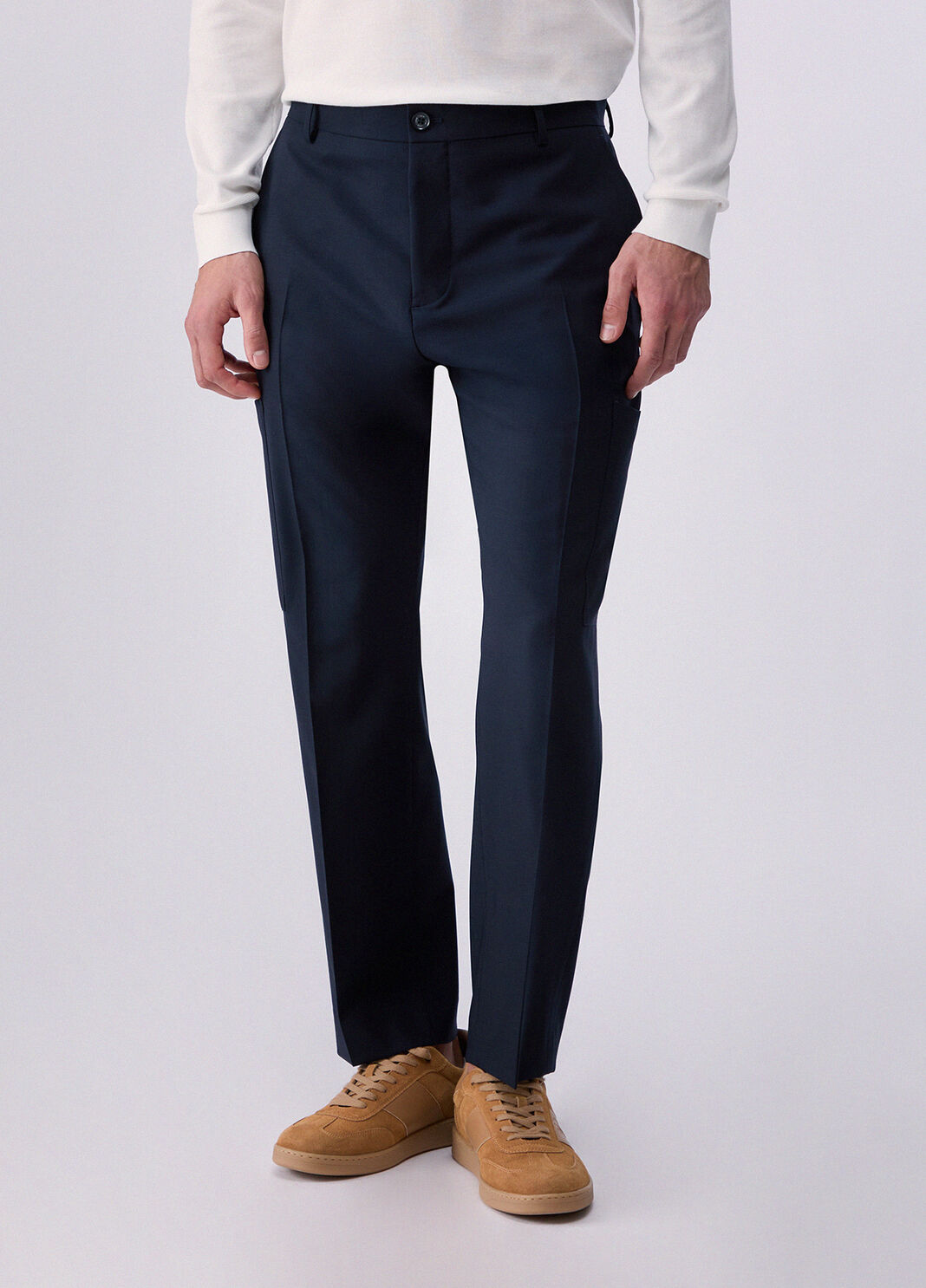 Wool-blend worker trousers dark blue Liu Jo - large image number 0