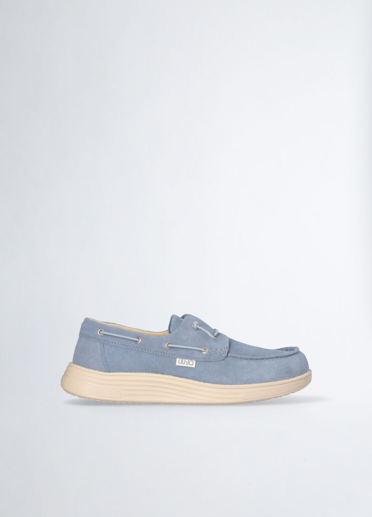 Casual suede loafers light blue Liu Jo - medium