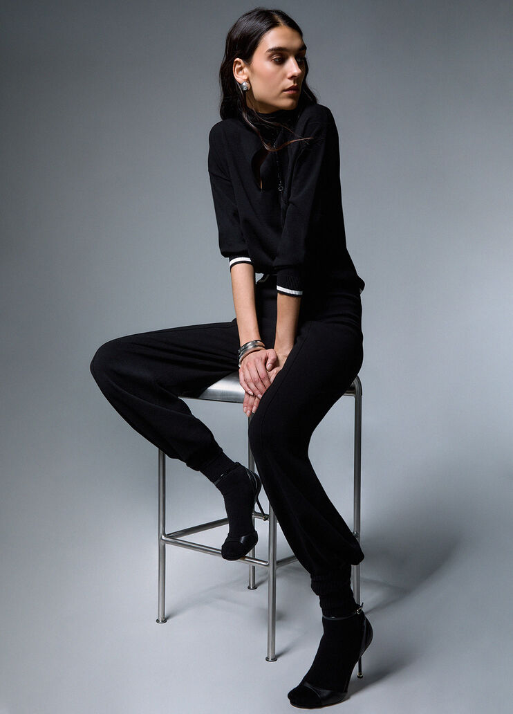 Pantalones de punto negro Liu Jo - medium