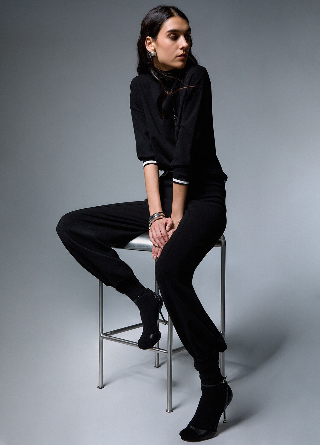 Pantalones de punto negro Liu Jo - large image number 3