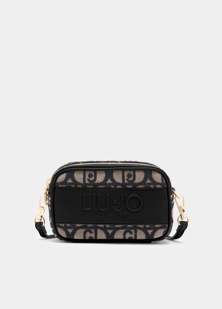 Small jacquard crossbody bag black Liu Jo - medium