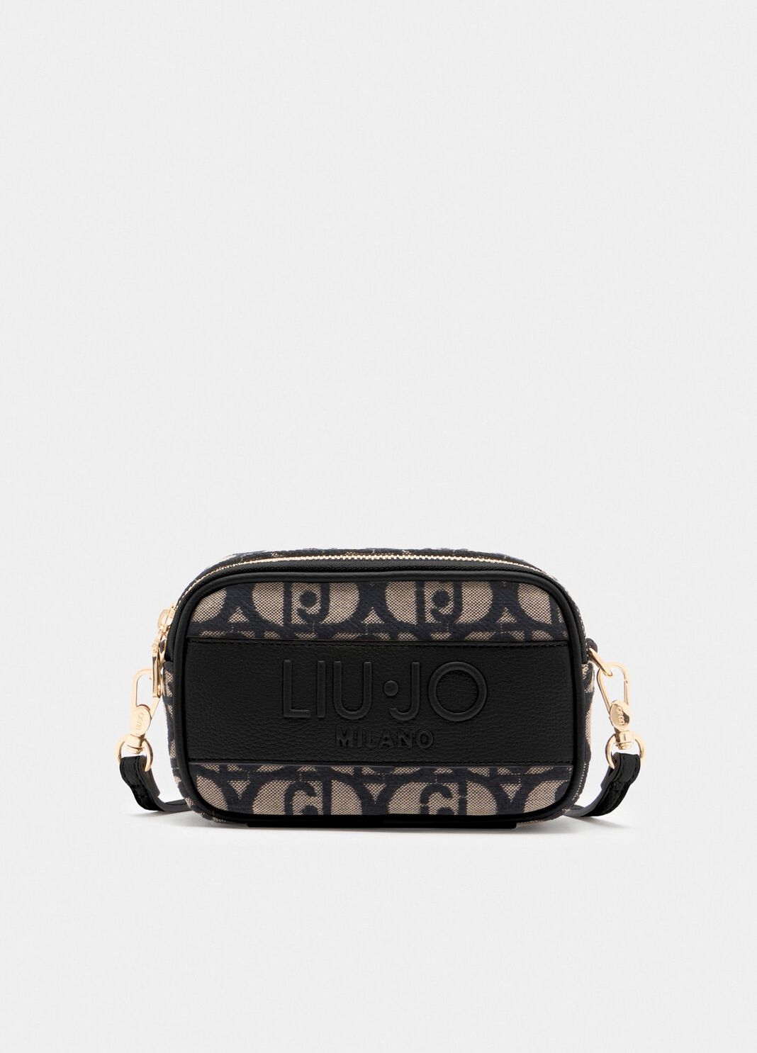 Small jacquard crossbody bag black Liu Jo - large image number 0