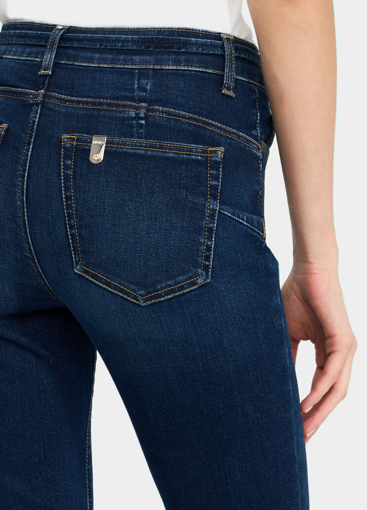 Flare-Jeans mit Gürtel Dunkles Denimblau Liu Jo - large image number 4 Flare-Jeans mit Gürtel Dunkles Denimblau Liu Jo - large image number 4