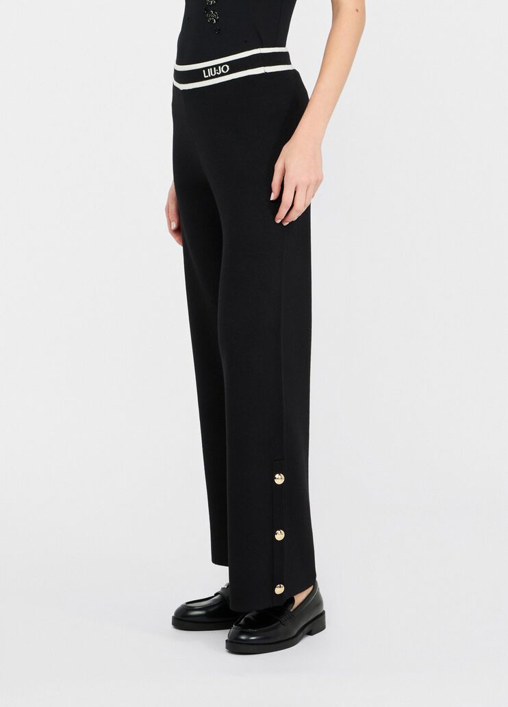Knitted trousers black Liu Jo - large image number 3 Knitted trousers black Liu Jo - large image number 3