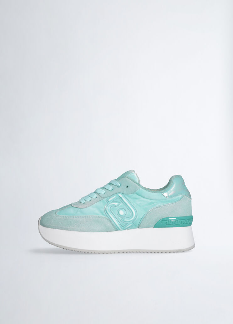 Faded platform sneakers Aqua Liu Jo - large image number 4 Faded platform sneakers Aqua Liu Jo - large image number 4