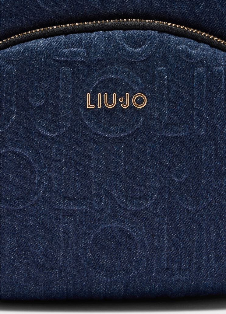 Mittelgroßer Rucksack aus Denim Blau Liu Jo - large image number 4 Mittelgroßer Rucksack aus Denim Blau Liu Jo - large image number 4
