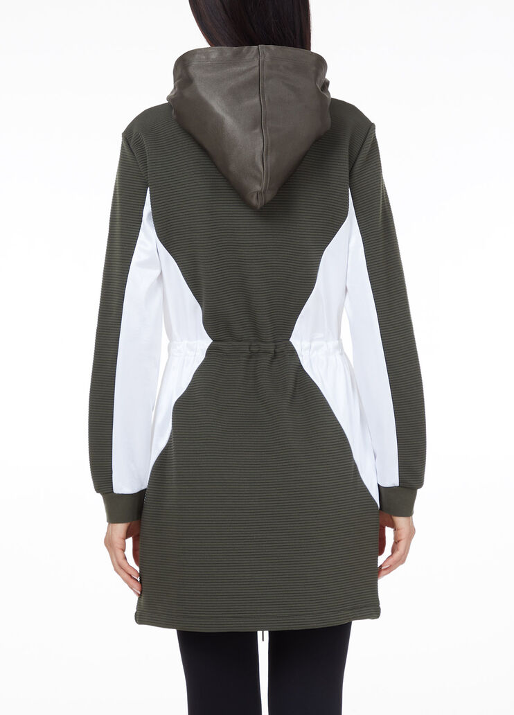 Maxi hooded sweatshirt green/white Liu Jo - large image number 1