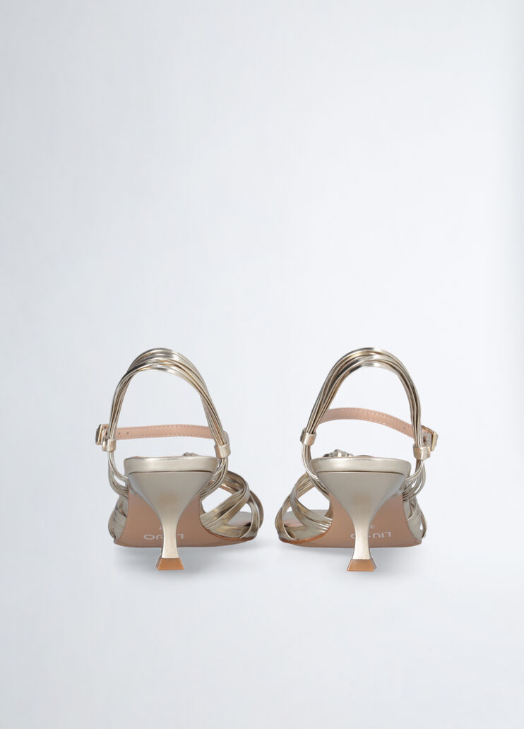 Sandals with low heel gold-colour Liu Jo - large image number 6 Sandals with low heel gold-colour Liu Jo - large image number 6