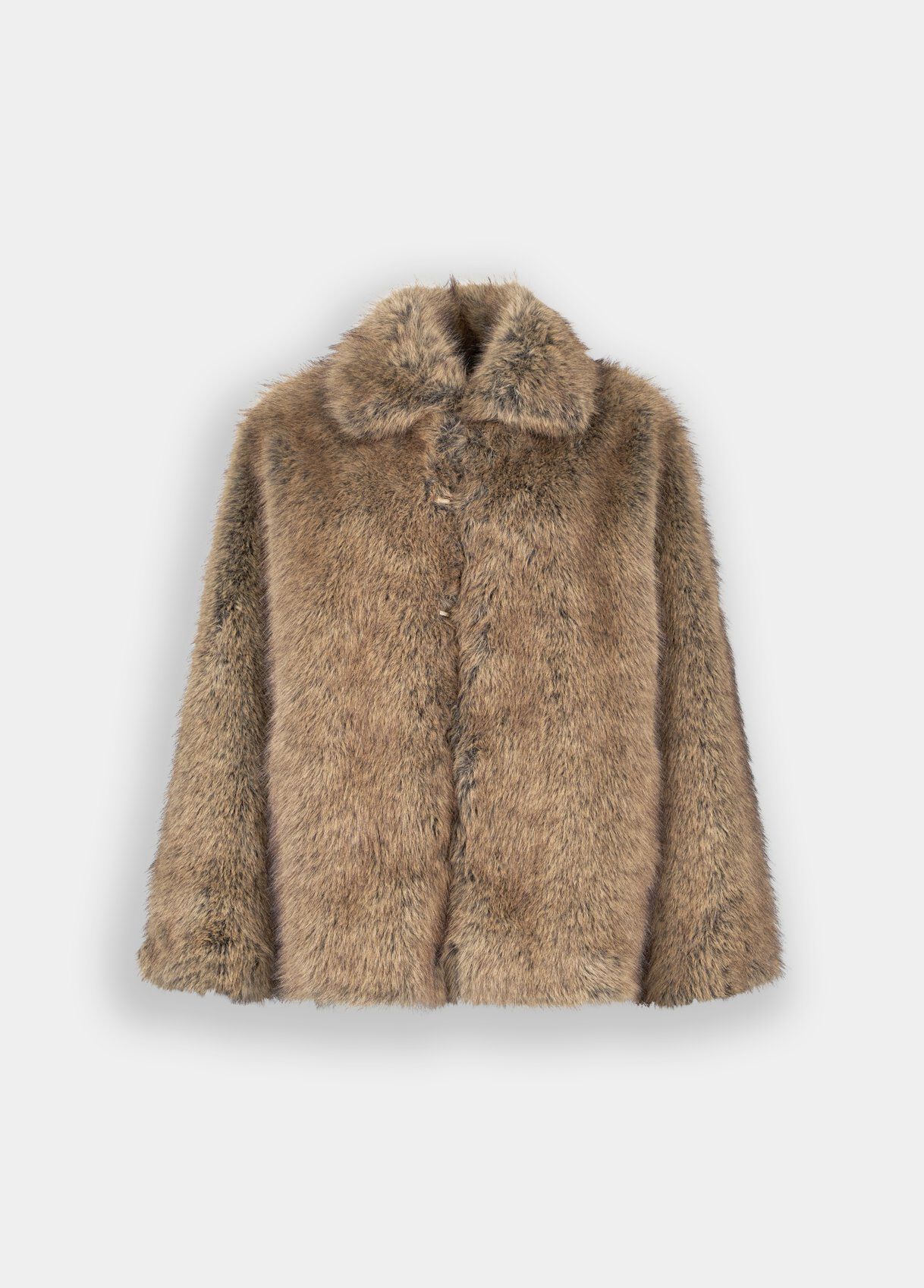 Faux fur jacket colour brown | Liu Jo