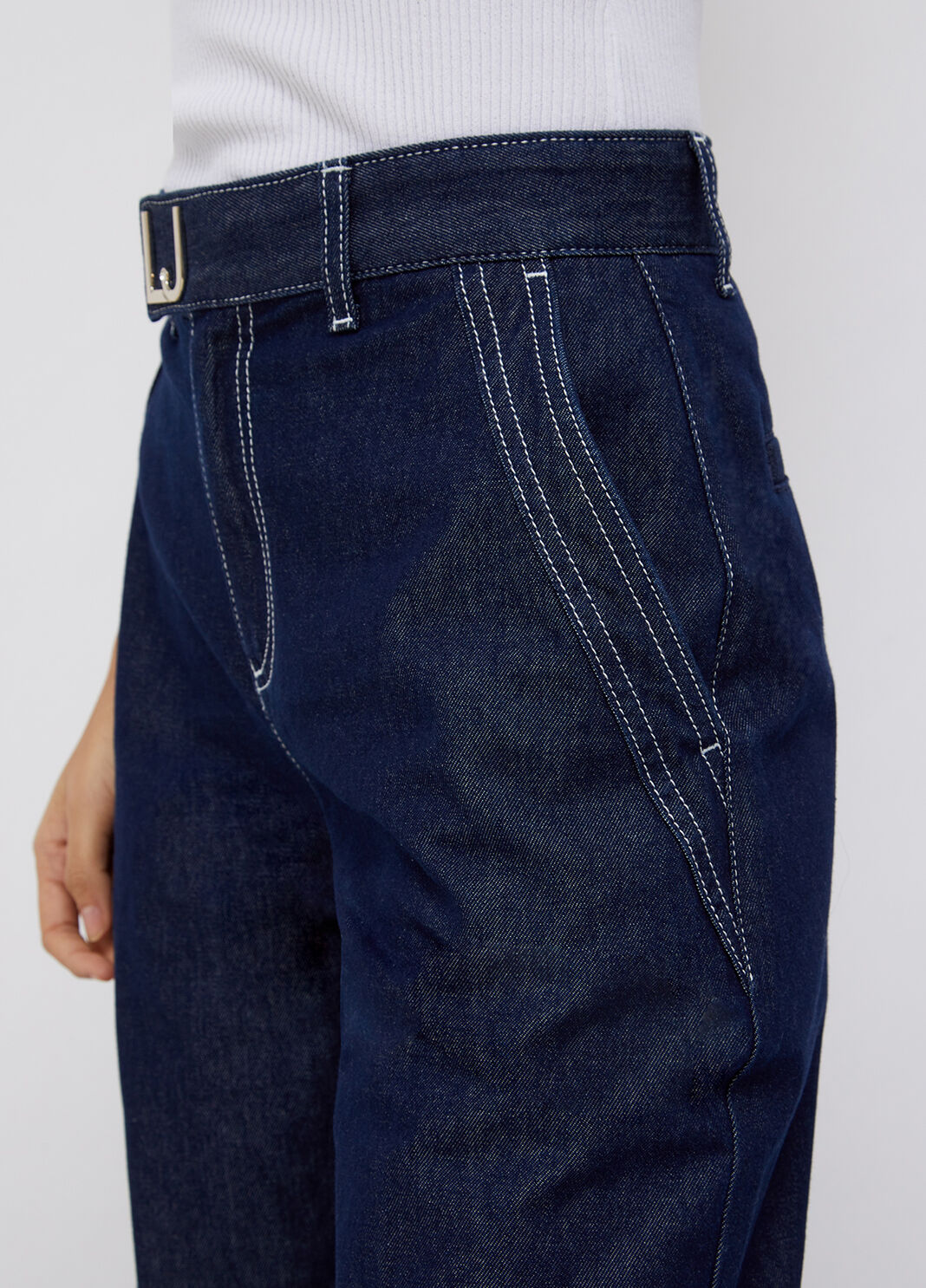 Jean palazzo denim bleu fonc&eacute; Liu Jo - large image number 4