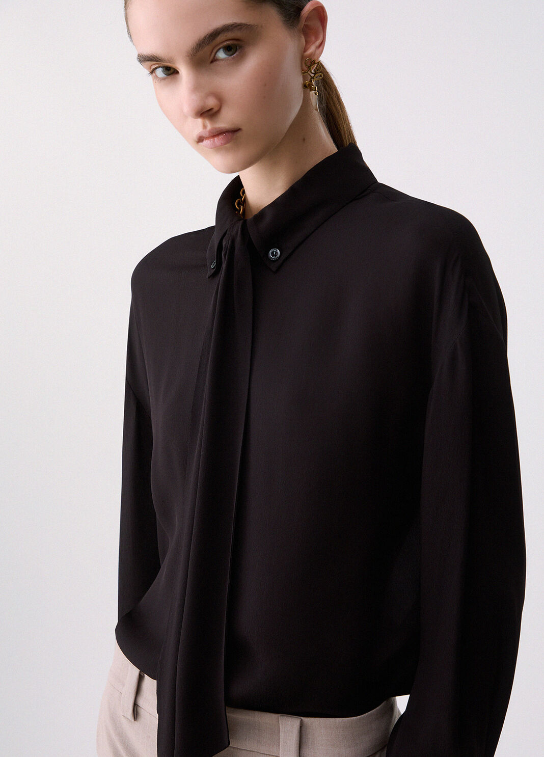 Blouse with Bow black Liu Jo - large image number 4