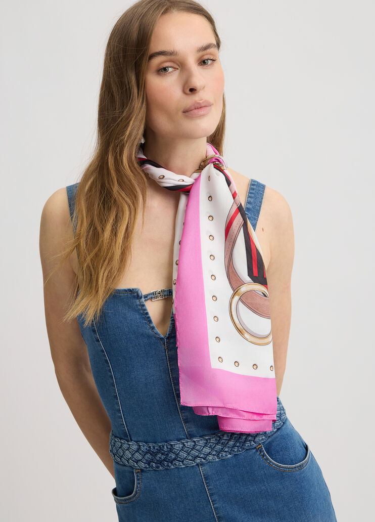 Printed foulard pink Liu Jo - medium Printed foulard pink Liu Jo - medium
