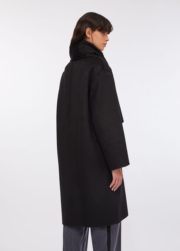 Wool coat with scarf black Liu Jo - large image number 1