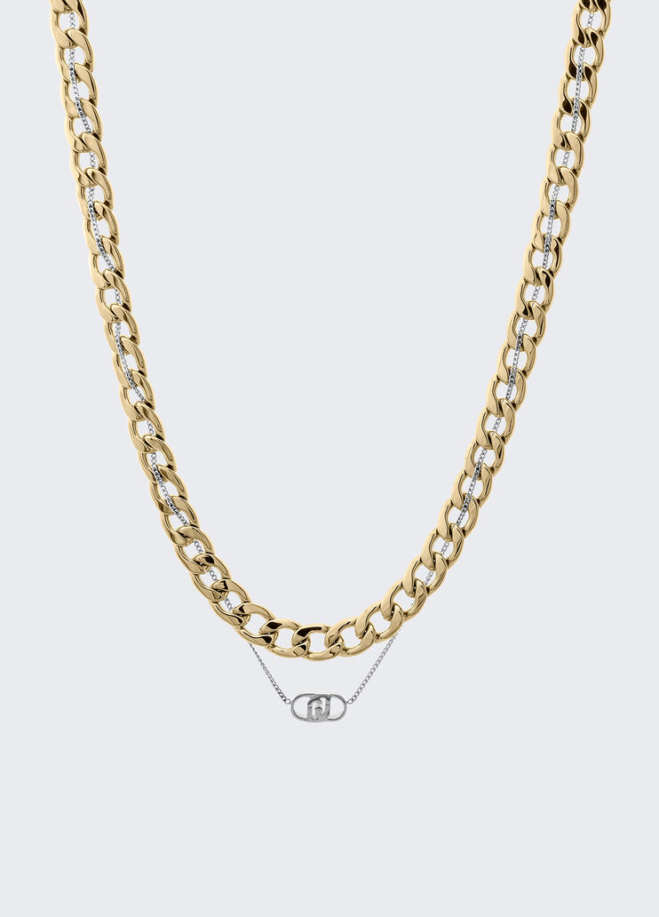 Chain link necklace with logo gold Liu Jo - medium Chain link necklace with logo gold Liu Jo - medium