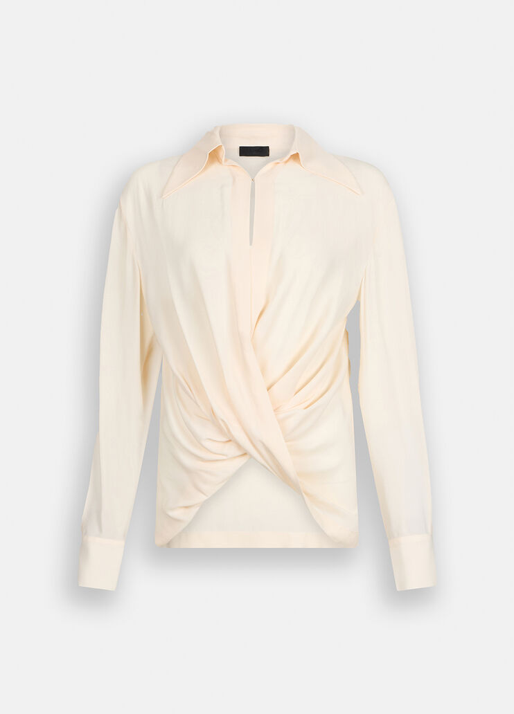 Bluse aus Crêpe de Chine Creme Liu Jo - large image number 6