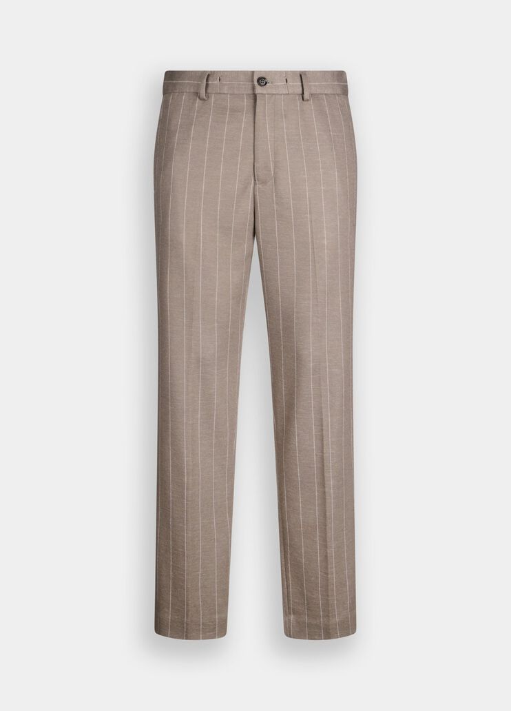 Pantalon en laine et coton à rayures marron Liu Jo - large image number 6 Pantalon en laine et coton à rayures marron Liu Jo - large image number 6