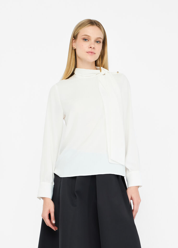 Bluse mit Schal Wollweiß Liu Jo - medium Bluse mit Schal Wollweiß Liu Jo - medium