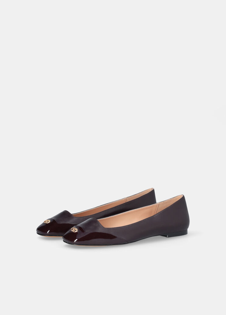 Nappa leather ballet flats amarone Liu Jo - large image number 2