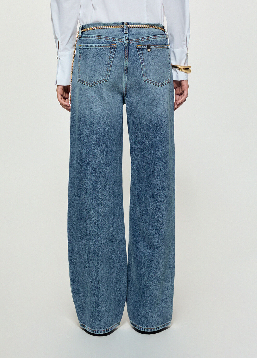 Flare-Jeans mit G&uuml;rtel Schmuck heller Denim Liu Jo - large image number 1