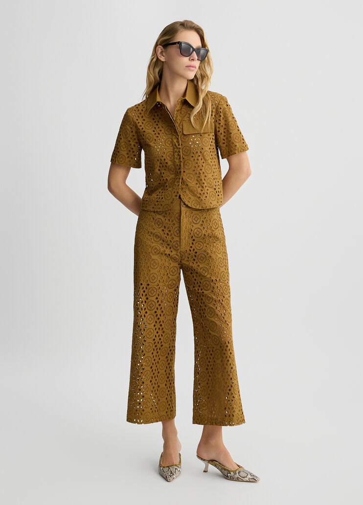 Cropped sangallo shirt caramel Liu Jo - medium Cropped sangallo shirt caramel Liu Jo - medium