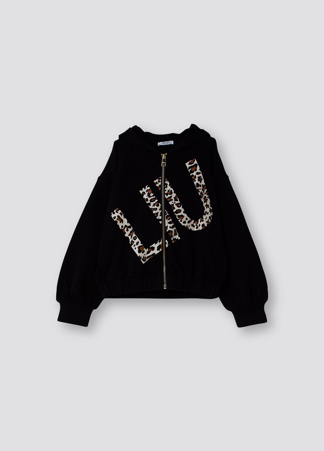 Felpa con zip e cappuccio nero Liu Jo - large image number 0