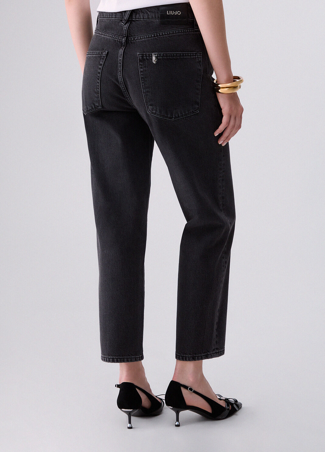Boyfriend jeans with rips black denim Liu Jo - large image number 1
