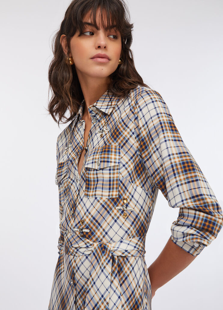 Long chequered dress check Liu Jo - large image number 4