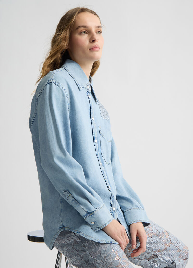Denim shirt light denim Liu Jo - large image number 3 Denim shirt light denim Liu Jo - large image number 3