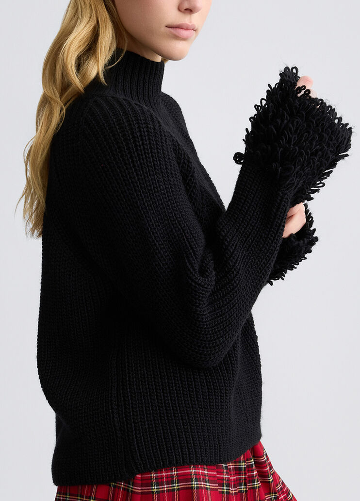 Wollpullover schwarz Liu Jo - large image number 2 Wollpullover schwarz Liu Jo - large image number 2