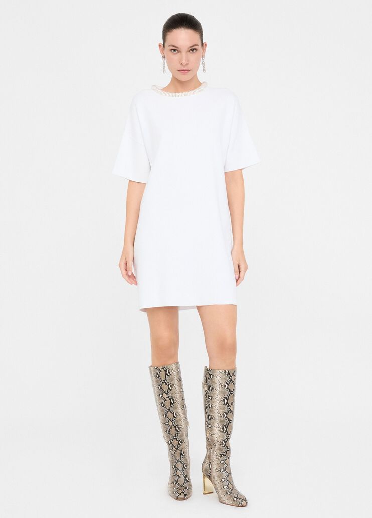 Short knit dress white wool Liu Jo - medium Short knit dress white wool Liu Jo - medium