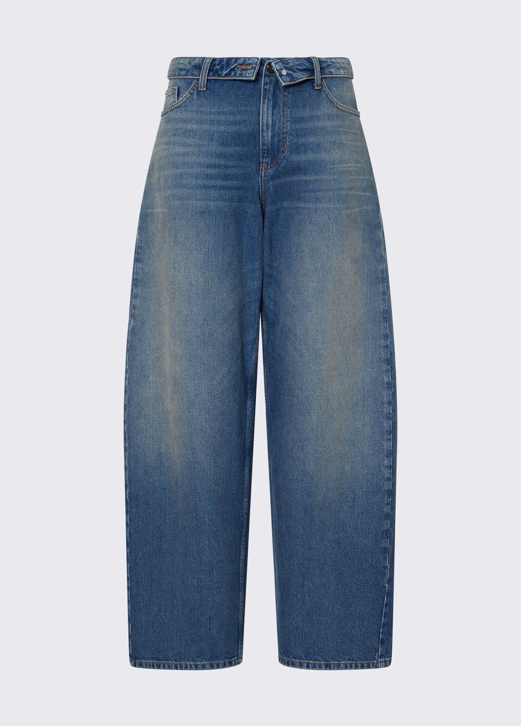 Wide-leg pants with zip blue denim Liu Jo - large image number 6