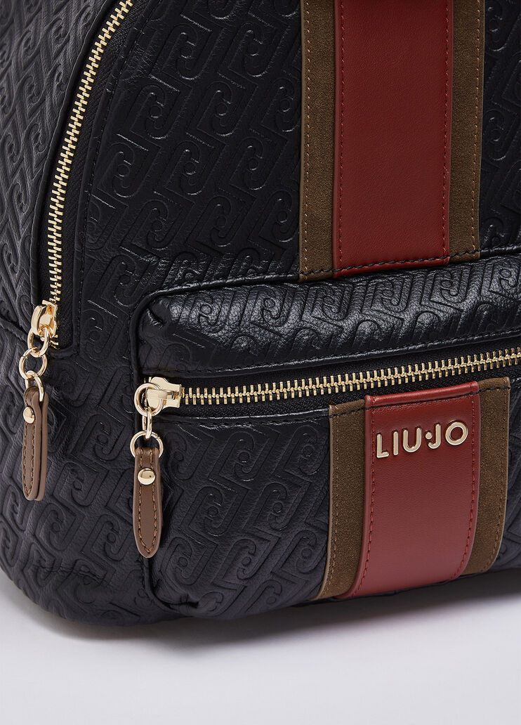 Rucksack mit Monogramm-Logo schwarz Liu Jo - medium