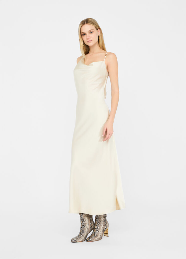 Dressy satin dress ivory Liu Jo - medium Dressy satin dress ivory Liu Jo - medium