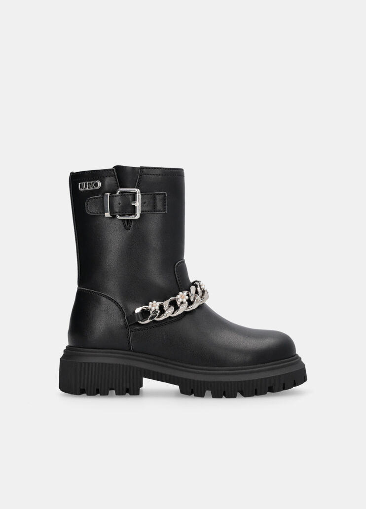 Biker boots with bejewelled chain black Liu Jo - medium Biker boots with bejewelled chain black Liu Jo - medium