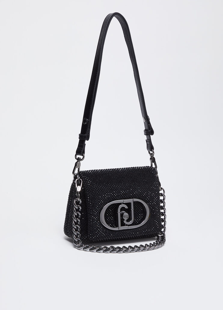Small LaPuffy bag with rhinestones black Liu Jo - large image number 1 Small LaPuffy bag with rhinestones black Liu Jo - large image number 1