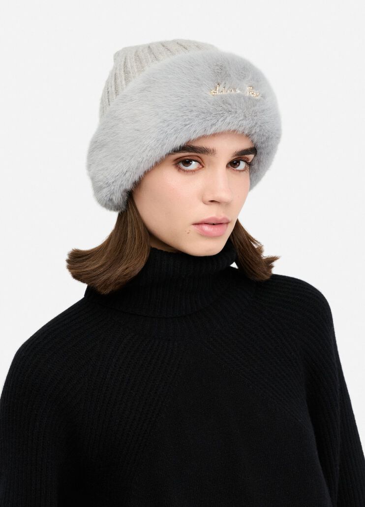 Angora hat ice grey Liu Jo - medium Angora hat ice grey Liu Jo - medium