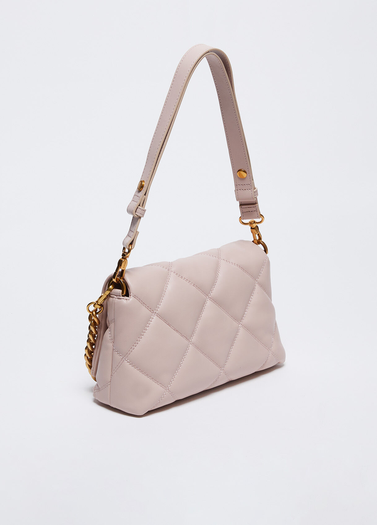 Borsa grande LaPuffy in matelasse colore rosa antico Liu Jo