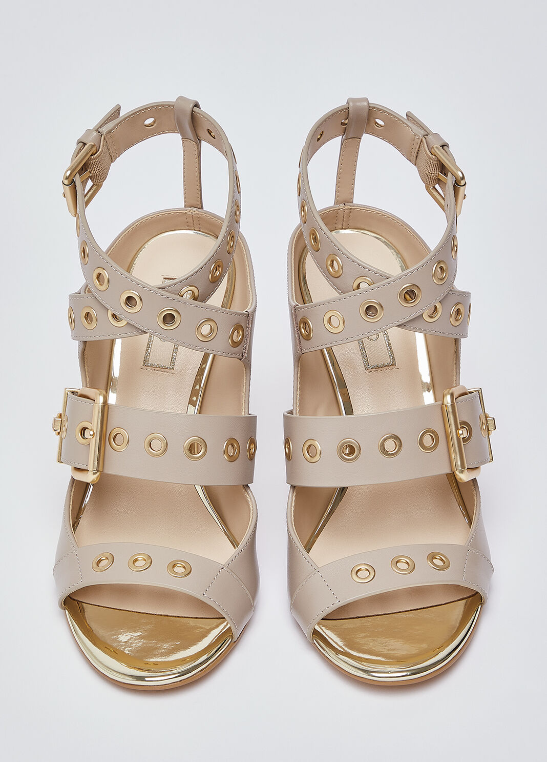 Leather sandals with heel. beige Liu Jo - large image number 4