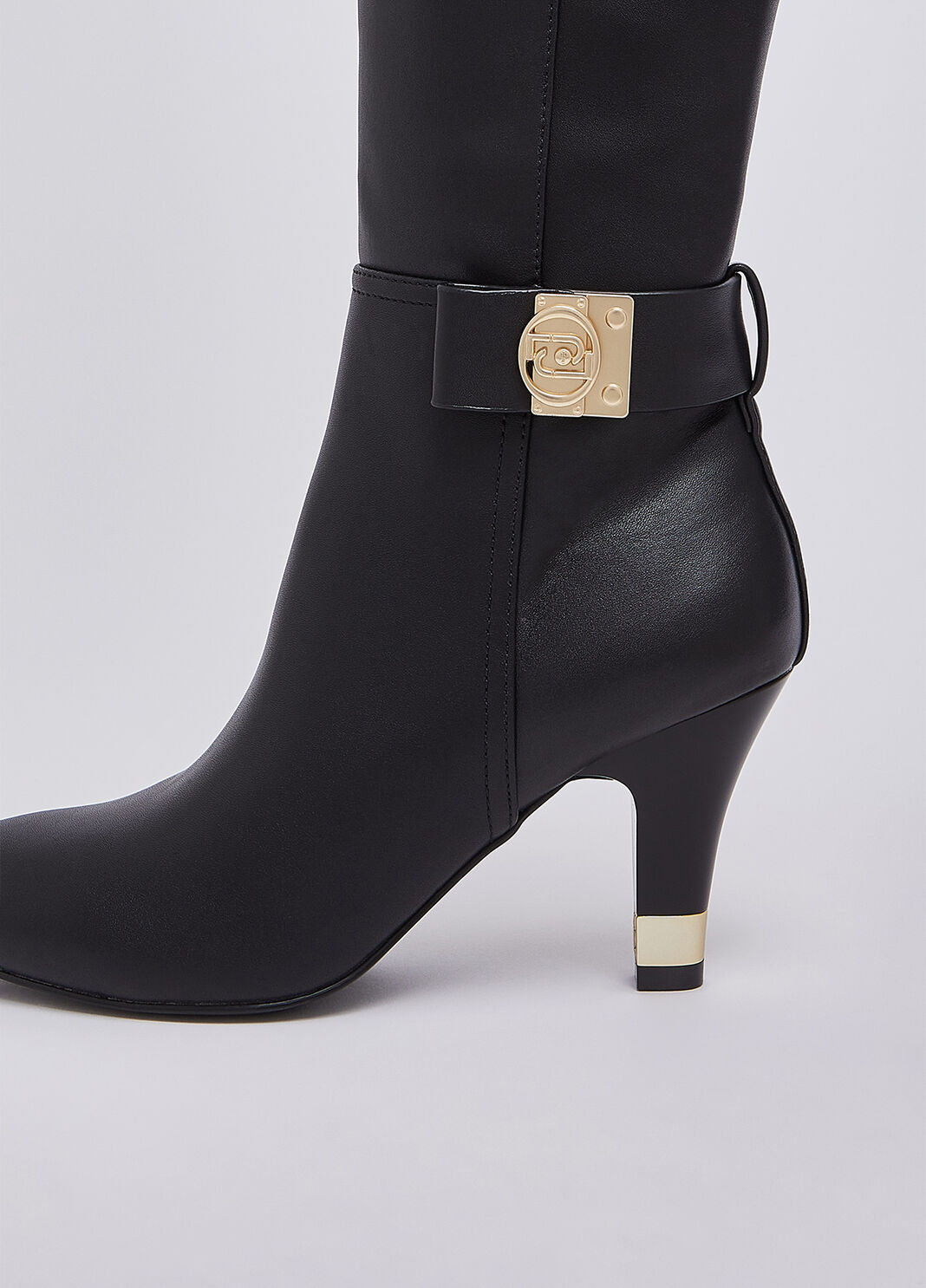 Boots over-the-knee boots in leather black Liu Jo - large image number 5