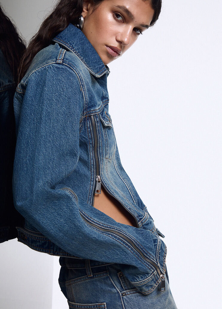 Denimjacke mit Rei&szlig;verschluss denimblau Liu Jo - medium