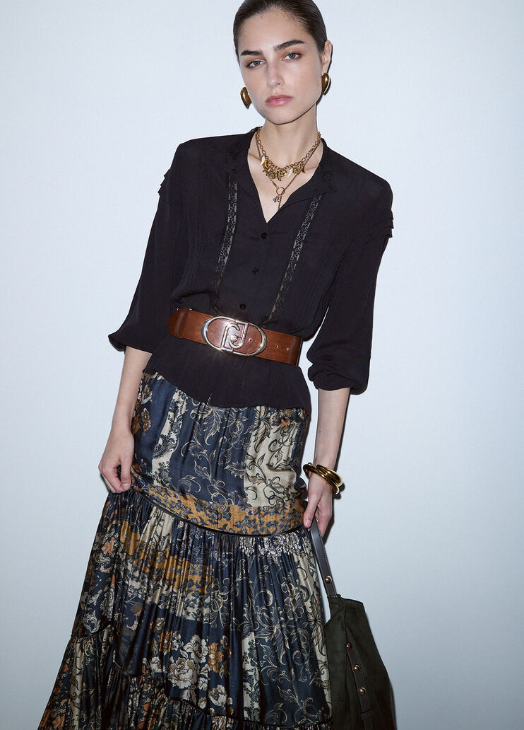Lace Trimmed Blouse black Liu Jo - medium