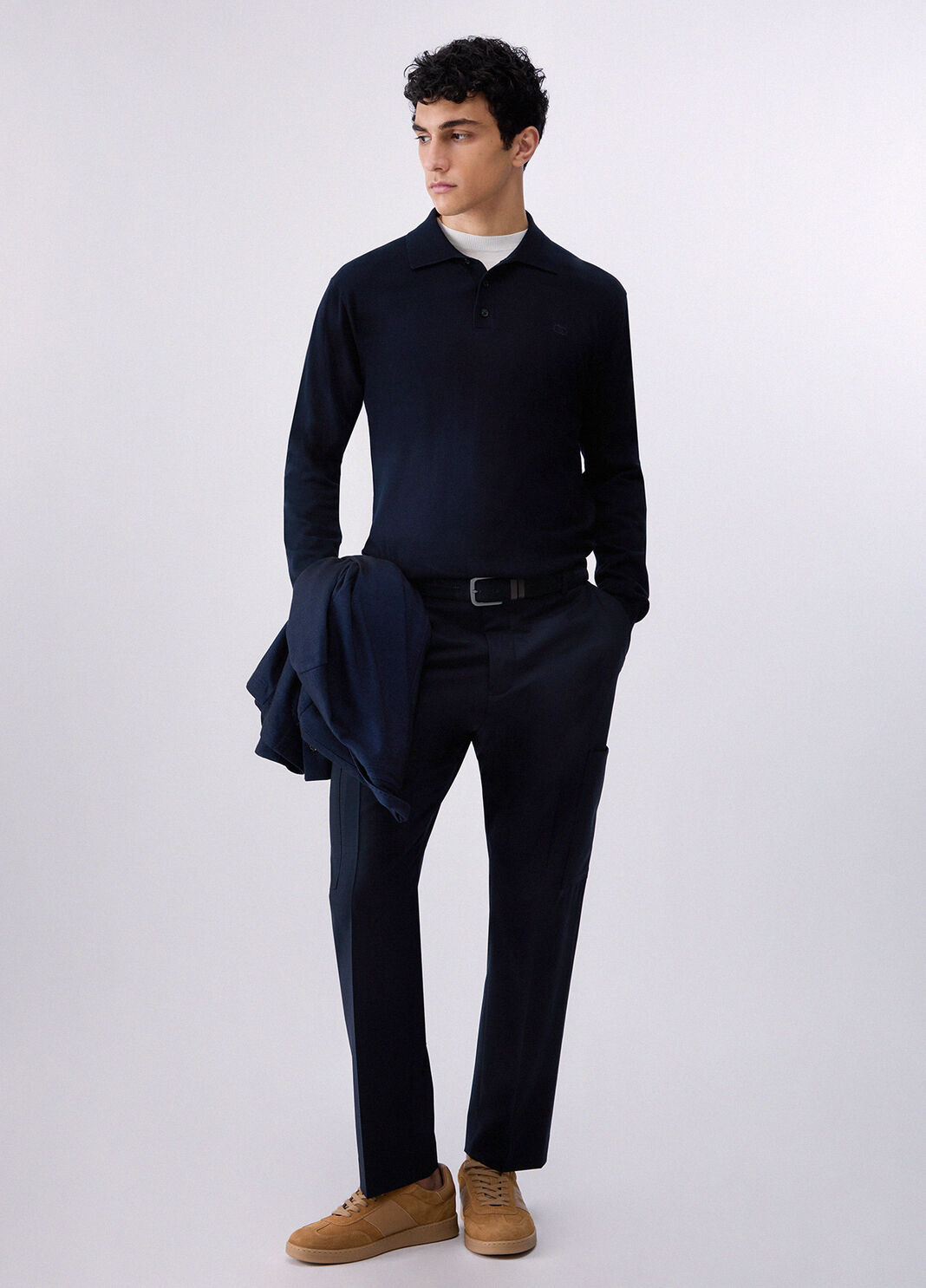Cr&ecirc;pe polo shirt dark blue Liu Jo - large image number 5