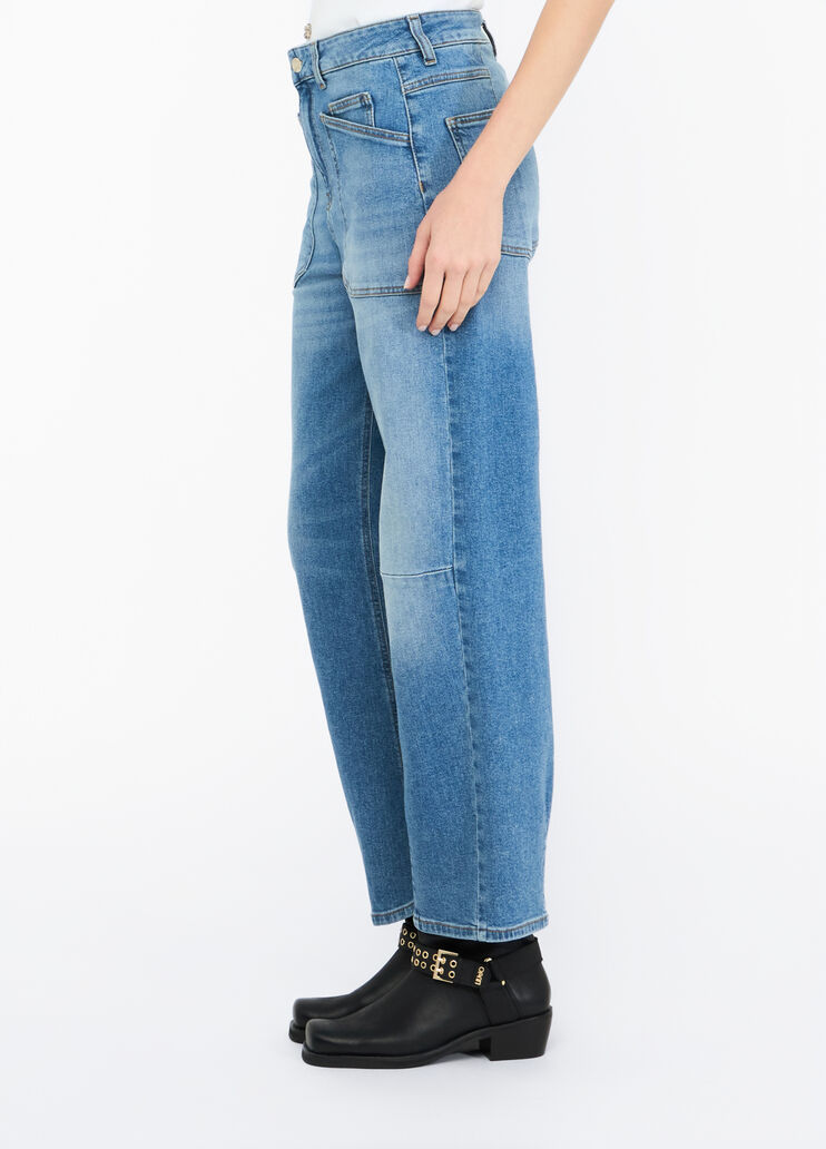 Karottenhose mit hohem Bund Denimblau Liu Jo - large image number 3 Karottenhose mit hohem Bund Denimblau Liu Jo - large image number 3