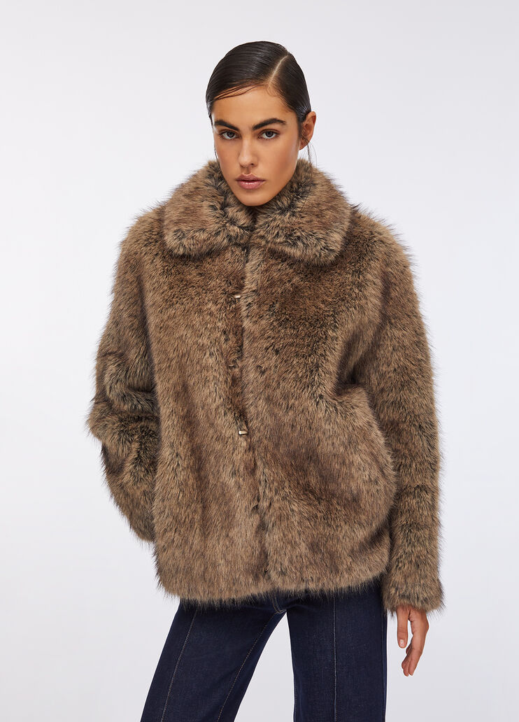 Faux fur jacket brown Liu Jo - medium Faux fur jacket brown Liu Jo - medium