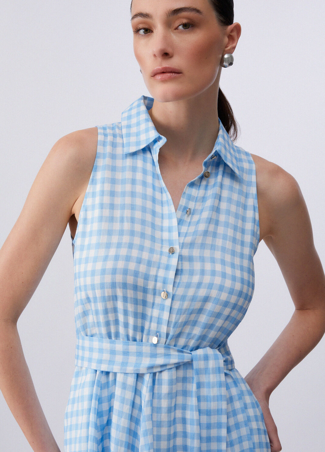 Short vichy dress gingham Liu Jo - large image number 4