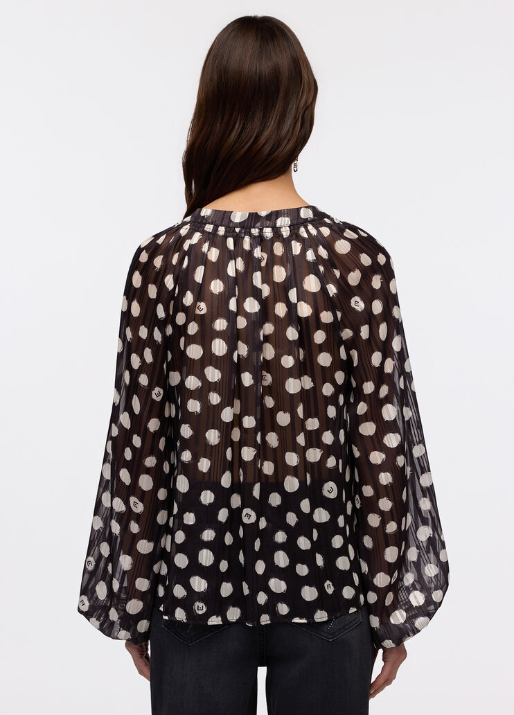 Polka-dot blouse black polka-dots Liu Jo - large image number 1